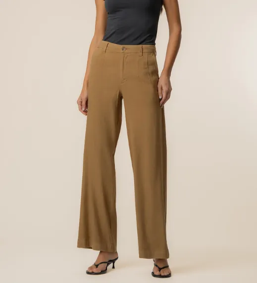 Meg Linen High Rise Wide Straight Leg 